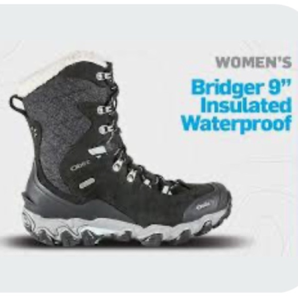 Oboz Bridger 9" Insulated Winter Waterproof Hiking Boots 6/36 Activewear Outdoor - Picture 15 of 16